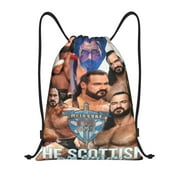Wwe Drawstring Bag Sports Fitness Bag Waterproof Rope Bag For Training Traveling Hiking Gym Sackpack String Bag For Women Men Small